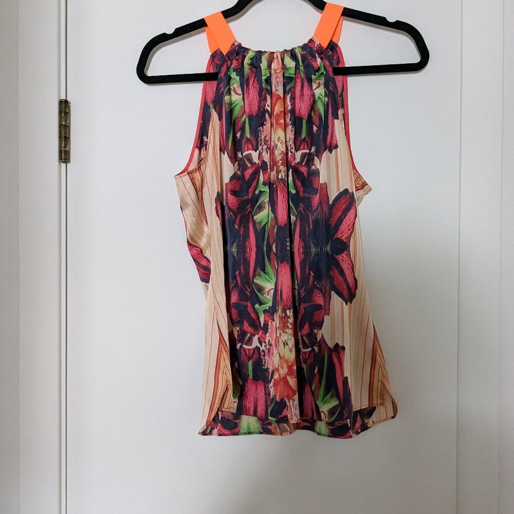 T Tahari Floral Blouse